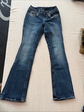 Vigoss Blue Flare Jeans with Subtle Fading